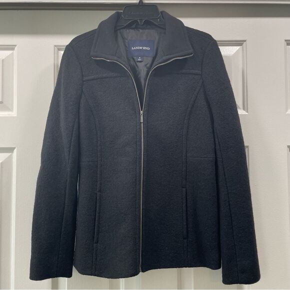 Lands’ End Wool Blend Coat Size 8 - Picture 4 of 13